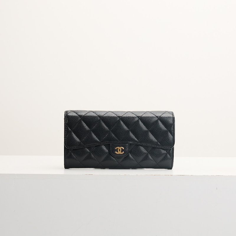 二手Chanel cf長夾/黑金牛-0
