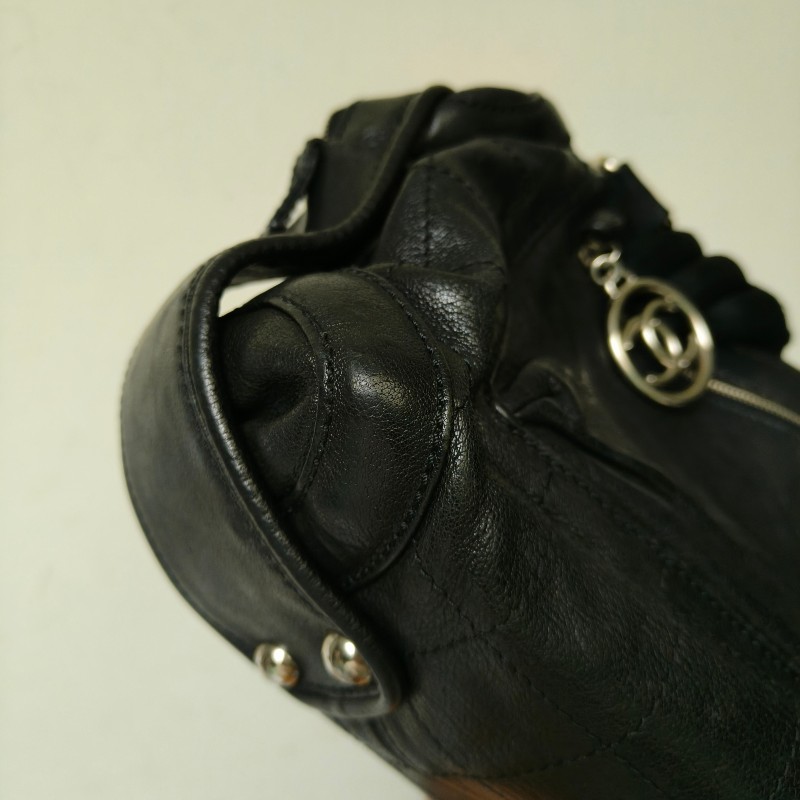 ‼️母親節狂降🫅‼️（原$42800）只到5/10⏰㊣✨CHANEL✨香奈兒 黑色 老香 小香 雙C 雷標 保齡球包 托特包 肩背包/二手包/二手精品🌳二手樹屋🌳-7