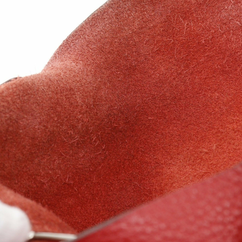 愛馬仕 Picotin Lock GM 手提包，Taurillon Clemence 皮革，2013 年款，紅色/銀色五金，□Q A5 尺寸，皮帶扣，女士款。-7