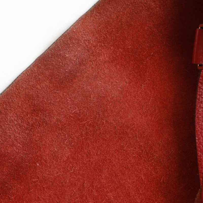 愛馬仕 Picotin Lock GM 手提包，Taurillon Clemence 皮革，2013 年款，紅色/銀色五金，□Q A5 尺寸，皮帶扣，女士款。-8