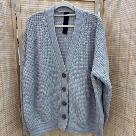 Chrome Hearts 灰色拼皮十字架開襟衫 小號