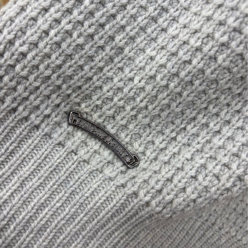 Chrome Hearts 灰色拼皮十字架開襟衫 小號-3