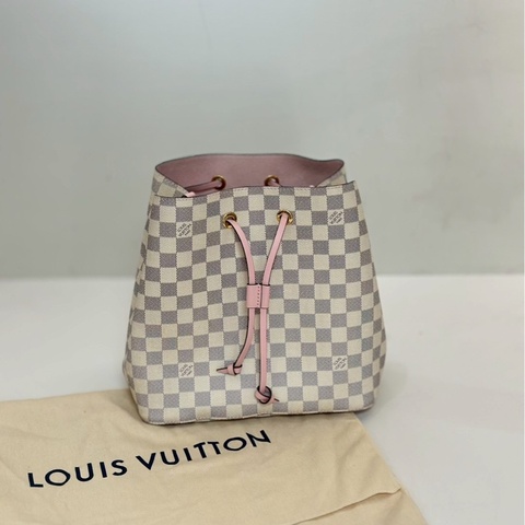 Louis Vuitton｜白棋盤格紋水桶