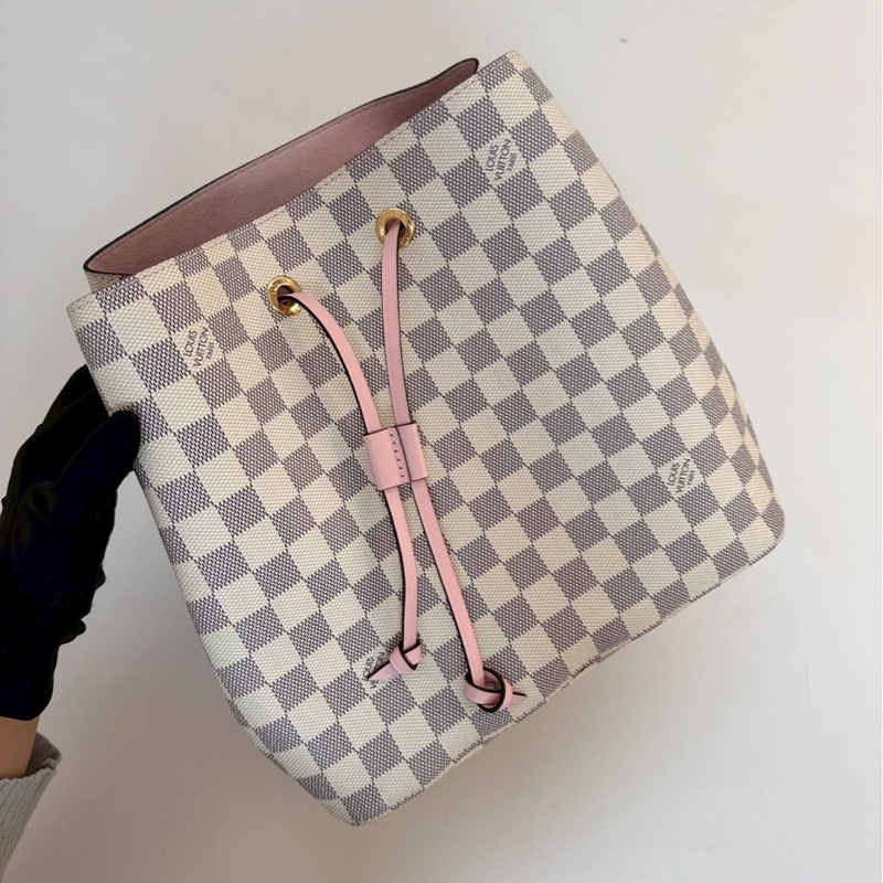 Louis Vuitton｜白棋盤格紋水桶-1