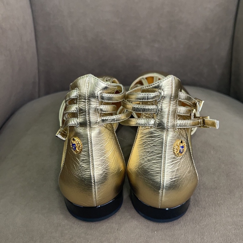 閒置未使用 香奈兒Chanel 金色系帶涼鞋 夏季女士39 碼 單品-3