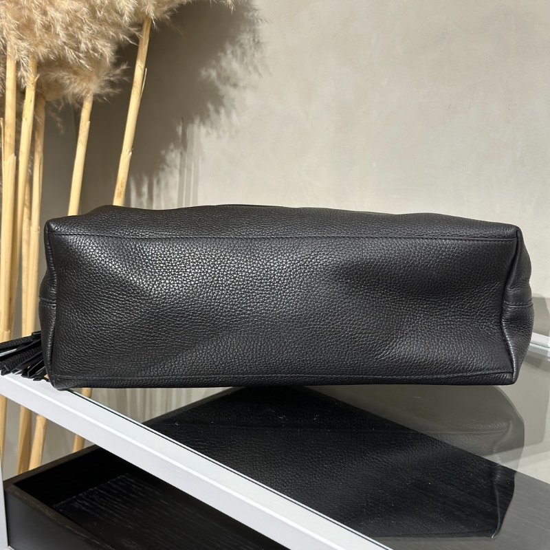 GUCCI 經典GG雙鍊單間托特包 - 黑-5