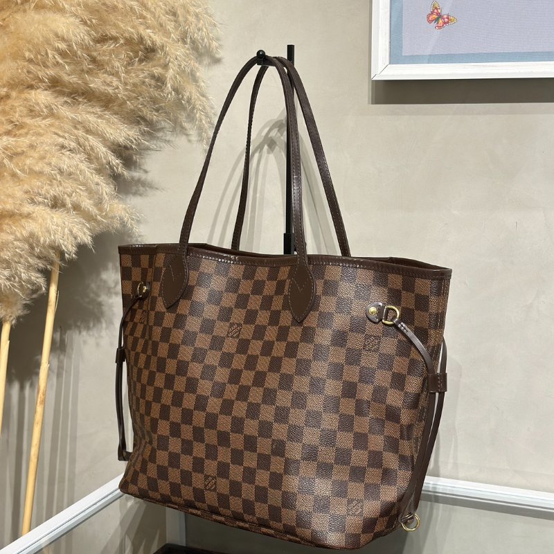 LOUIS VUITTON Neverfull tote - MM棋盤格-3