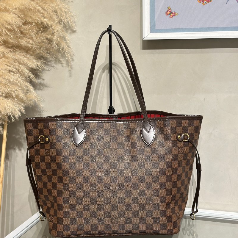 LOUIS VUITTON Neverfull tote - MM棋盤格-4