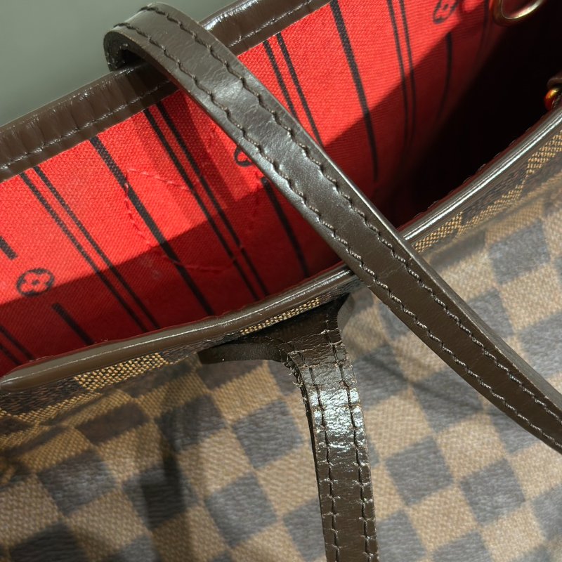 LOUIS VUITTON Neverfull tote - MM棋盤格-9