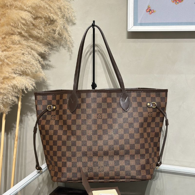 LOUIS VUITTON Neverfull tote - MM棋盤格-15