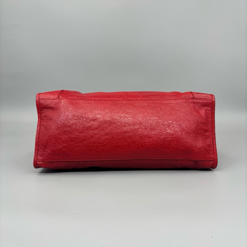 Balenciaga 巴黎世家 97新 油臘皮機車手提包-2