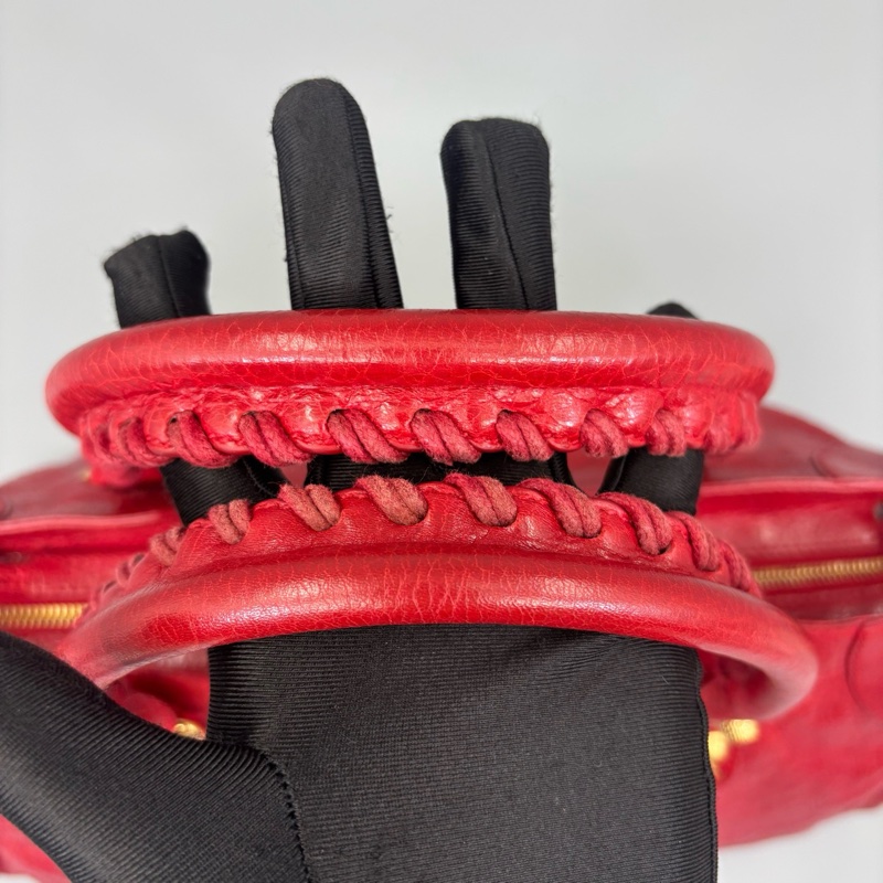 Balenciaga 巴黎世家 97新 油臘皮機車手提包-6