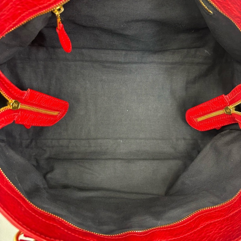 Balenciaga 巴黎世家 97新 油臘皮機車手提包-8