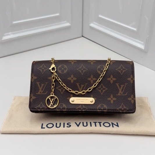 閒置新 路易威登/Louis Vuitton Lily WOC鏈條包 芯片款-5