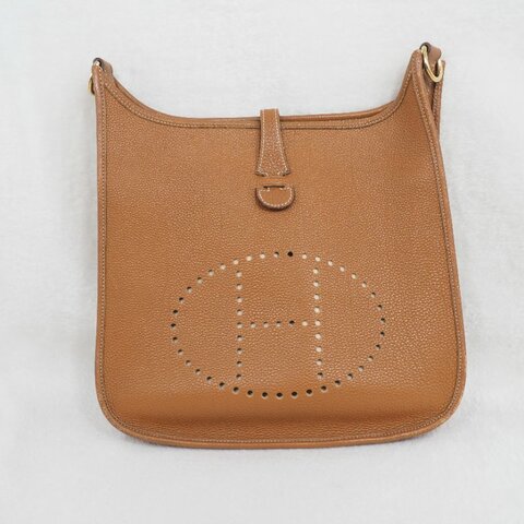 HERMES Evelyne 29 金棕色金扣