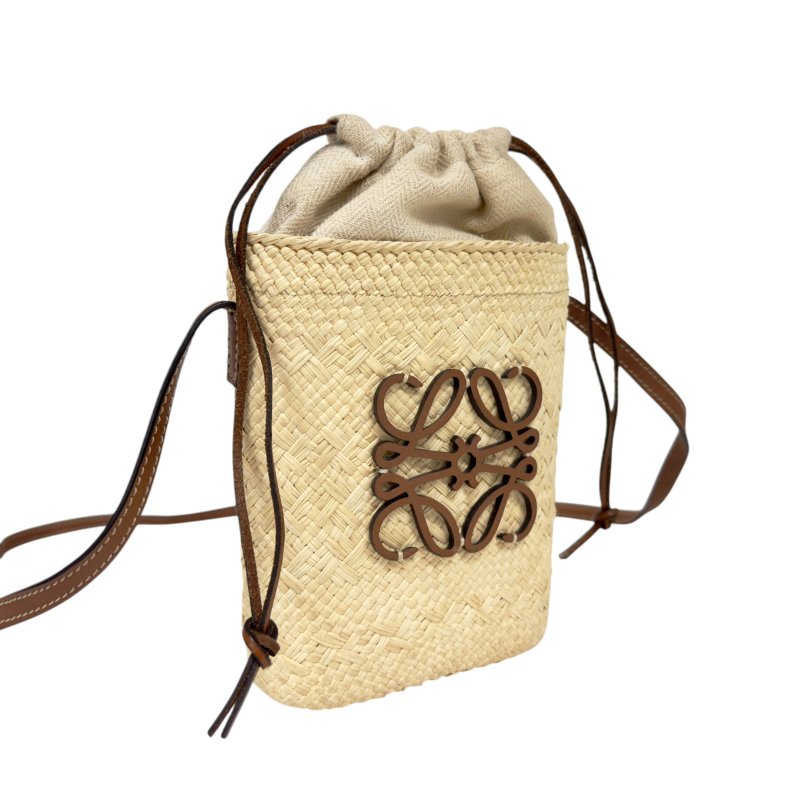 LOEWE Anagram 草編 斜揹袋-2