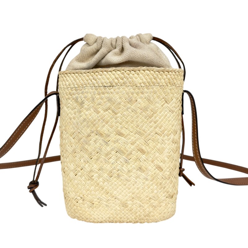 LOEWE Anagram 草編 斜揹袋-4