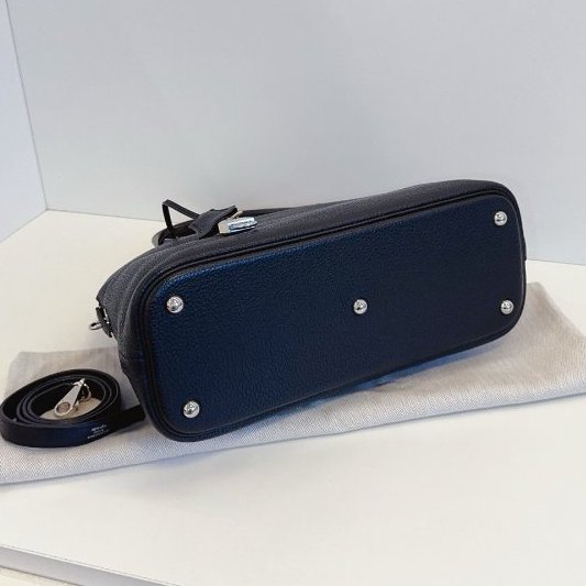 Hermes愛馬仕 Bolide31 黑色銀扣保齡球包-4