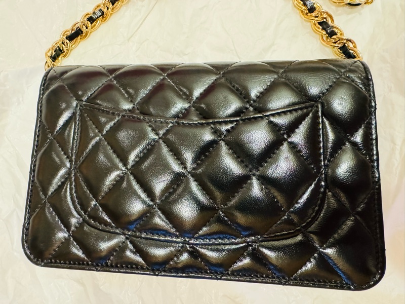 CHANEL WOC 經典黑金鏈條包｜近全新｜-6