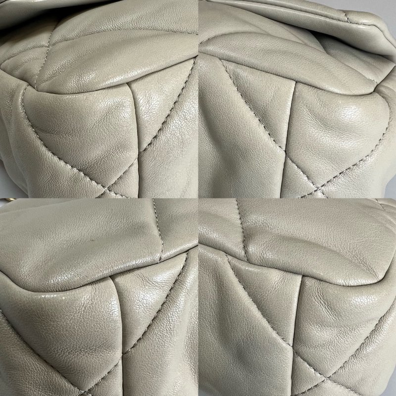 CHANEL 19包 26CM 淺灰綠 晶片款-14