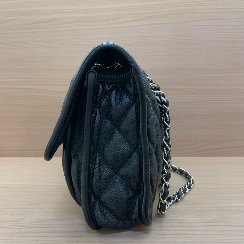 NO:D4 Chanel香奈兒 机场包黑色 荔枝皮 2013年 尺寸30*6*20 可單肩斜挎 無附件-2