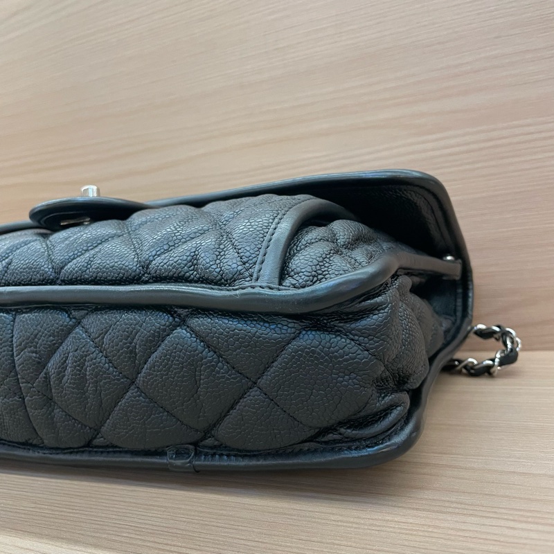 NO:D4 Chanel香奈兒 机场包黑色 荔枝皮 2013年 尺寸30*6*20 可單肩斜挎 無附件-9