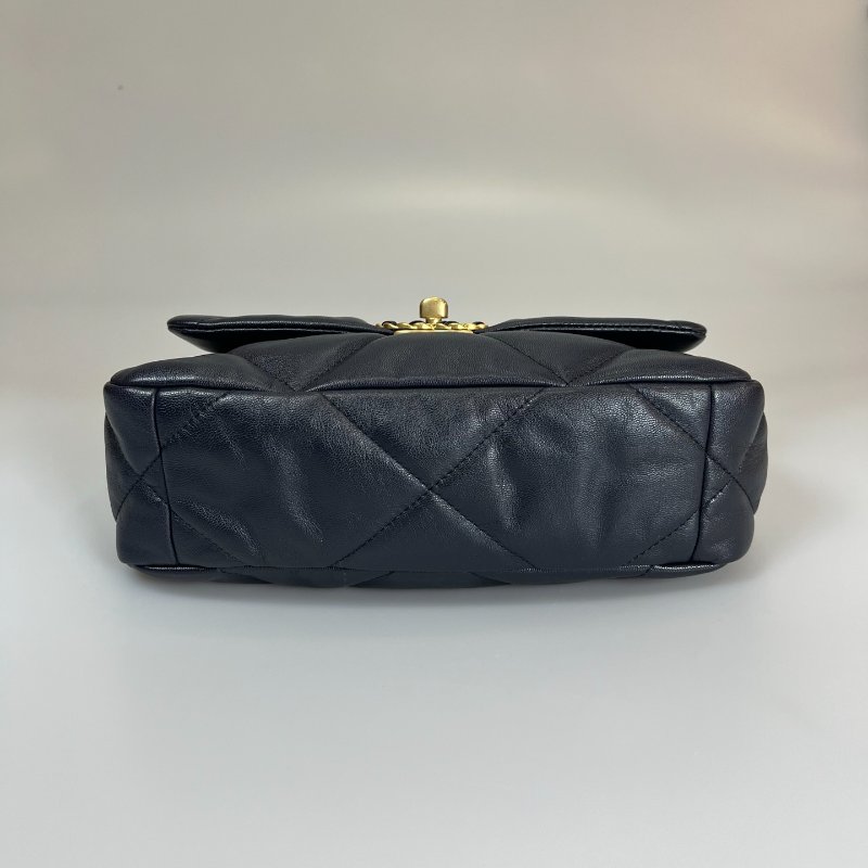 CHANEL 19包 26CM 藍金 30開-4