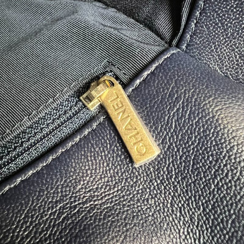 CHANEL 19包 26CM 藍金 30開-7