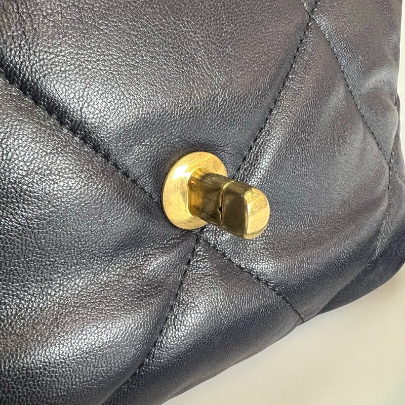 CHANEL 19包 26CM 藍金 30開-9