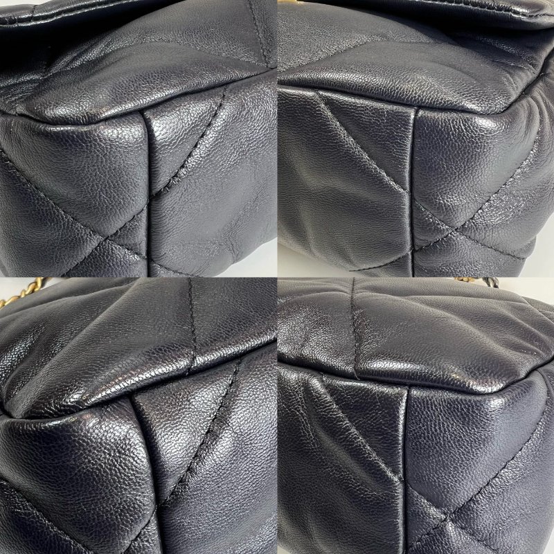 CHANEL 19包 26CM 藍金 30開-11