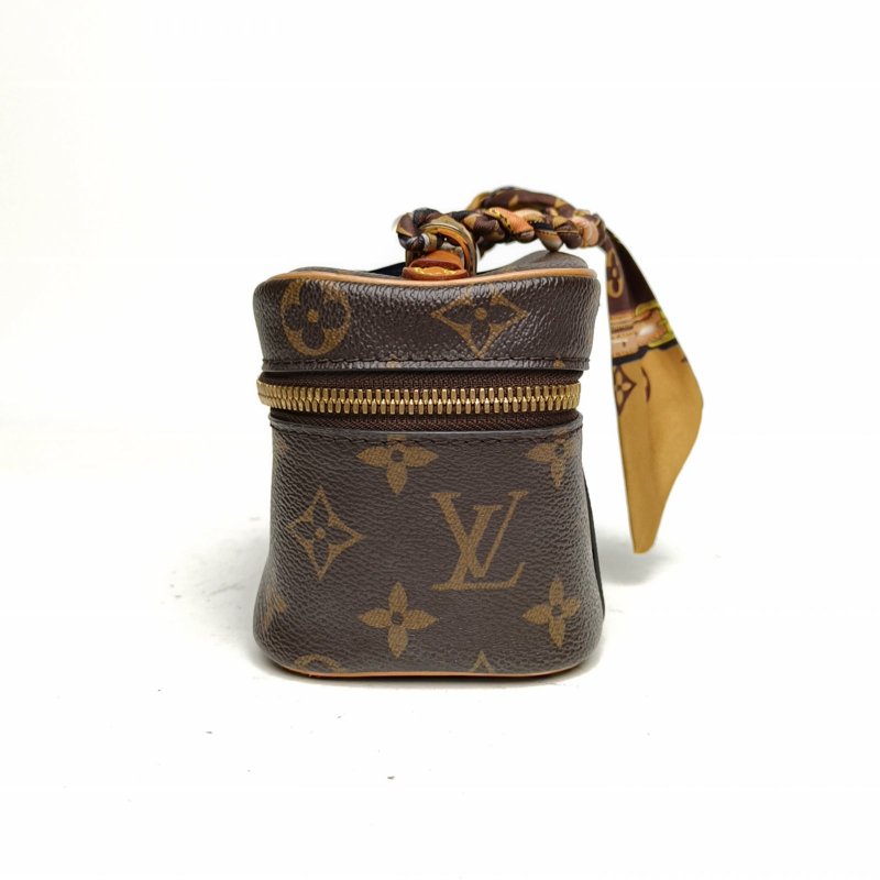 LOUIS VUITTON Nice化妝包Nano14老花PVC晶片肩背包-1