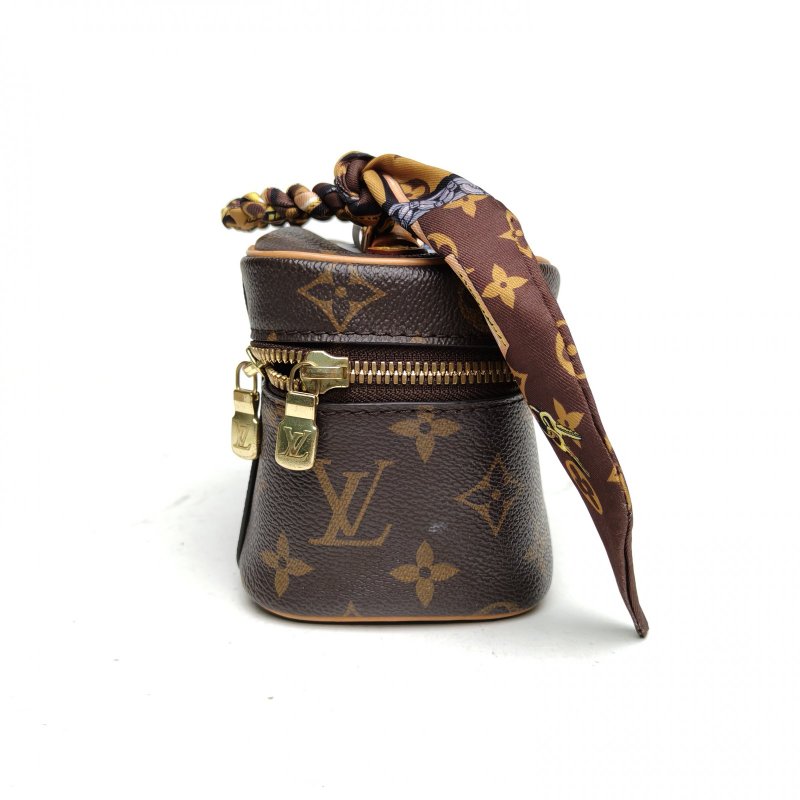 LOUIS VUITTON Nice化妝包Nano14老花PVC晶片肩背包-3
