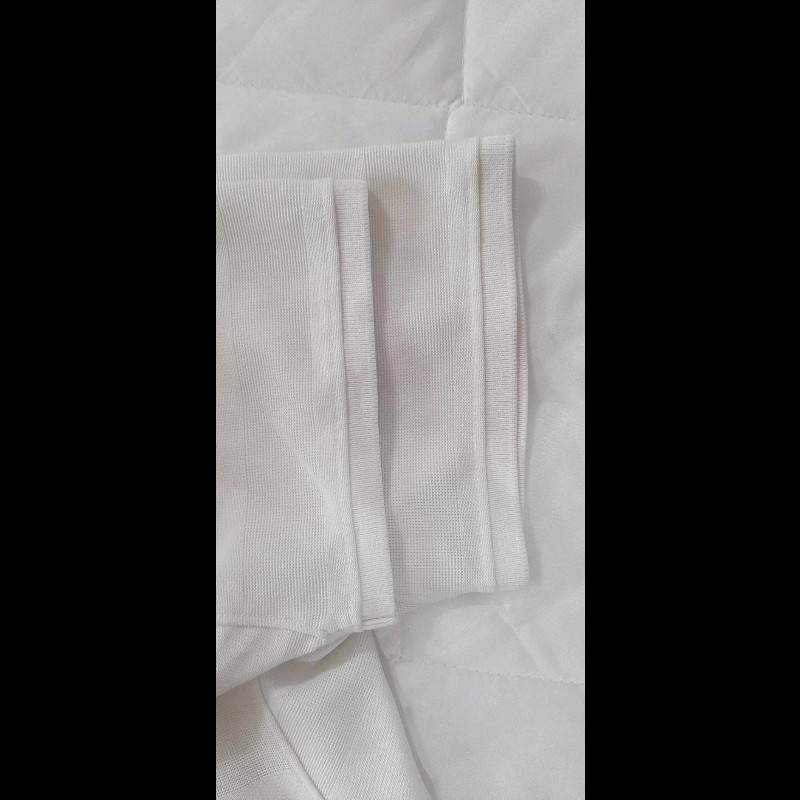 （日本製MIJ）BURBERRY 博柏利 GOLF高爾夫球 戰馬 男米白色透氣網眼布短袖POLO衫3號-5