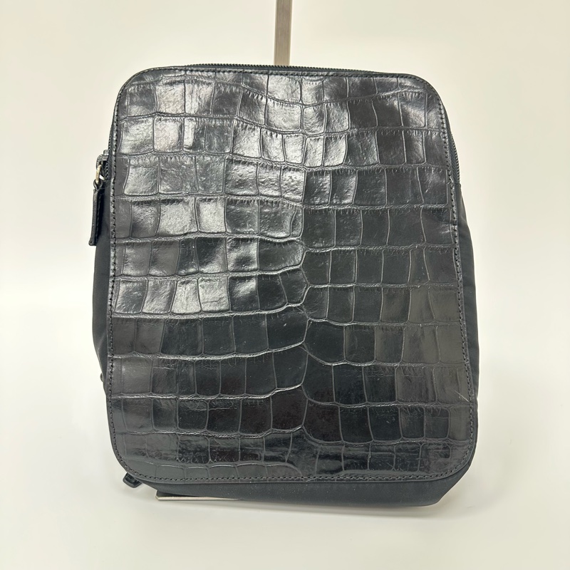 【赫蒂國際精品】Prada 普拉達 鱷魚紋壓花後背包 vintage-2