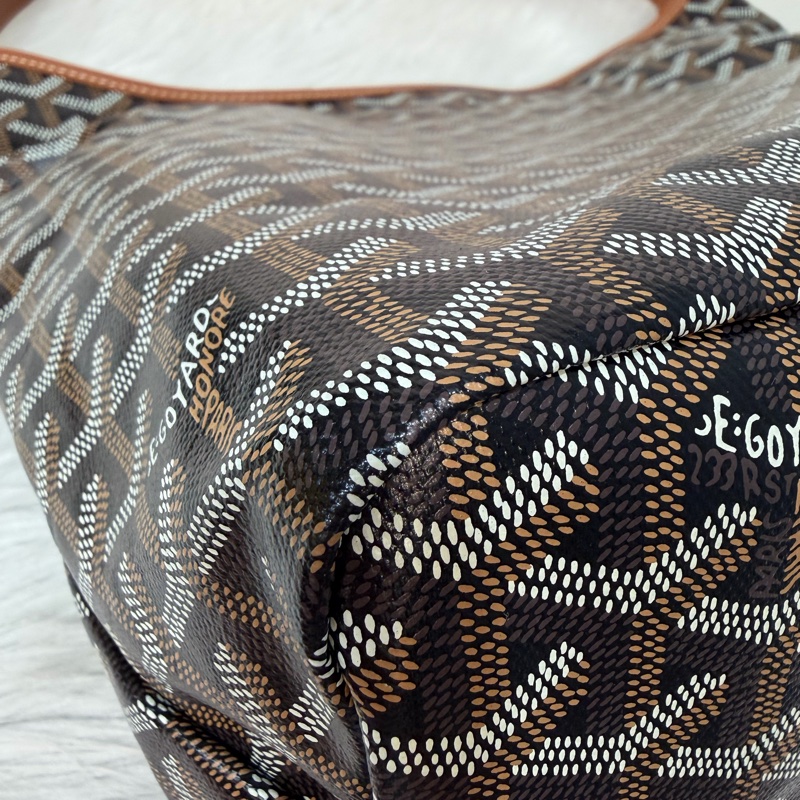 GOYARD Boheme Hobo肩背包 子母包 黑棕 經典款-6