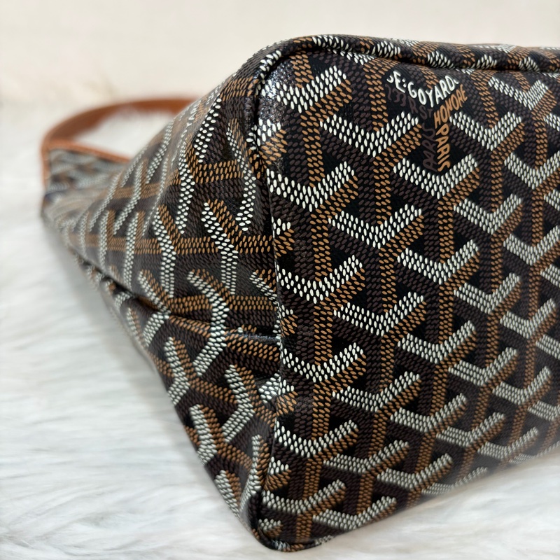 GOYARD Boheme Hobo肩背包 子母包 黑棕 經典款-7