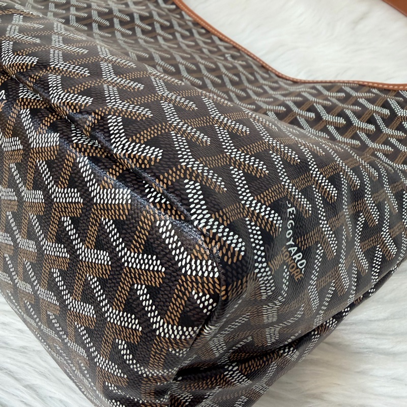 GOYARD Boheme Hobo肩背包 子母包 黑棕 經典款-9