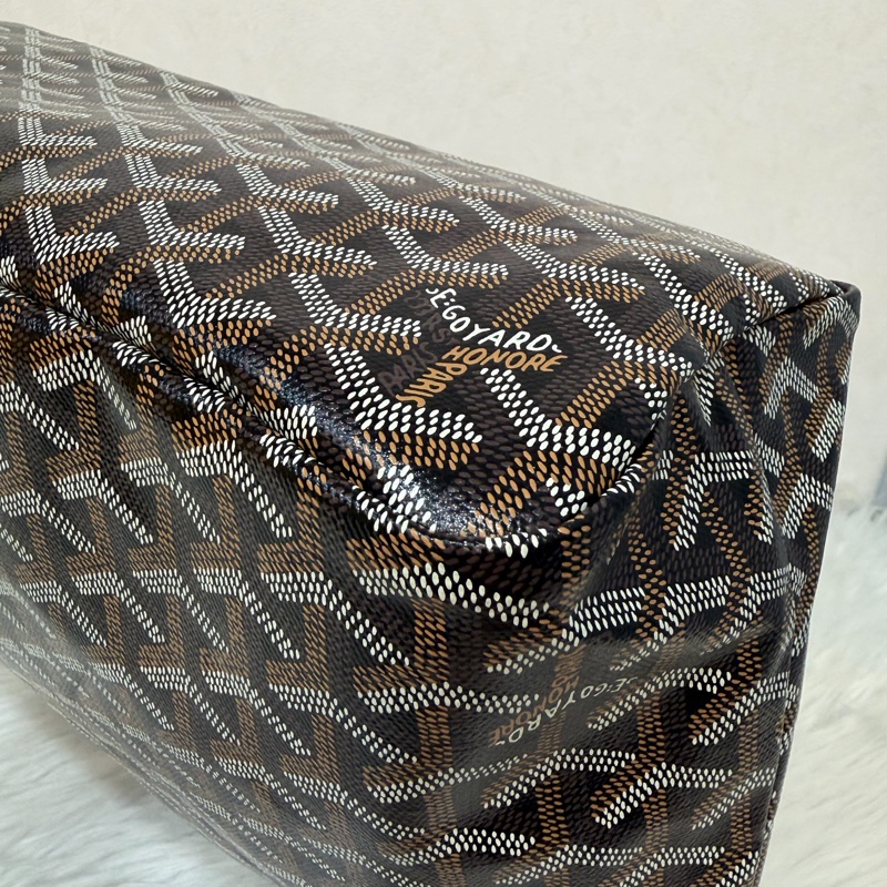 GOYARD Boheme Hobo肩背包 子母包 黑棕 經典款-11