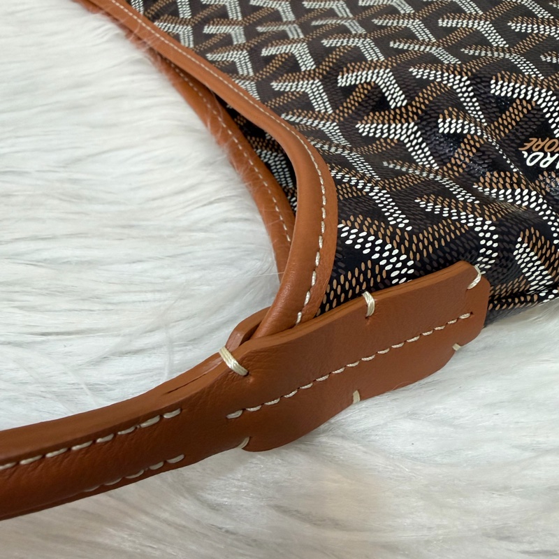 GOYARD Boheme Hobo肩背包 子母包 黑棕 經典款-12