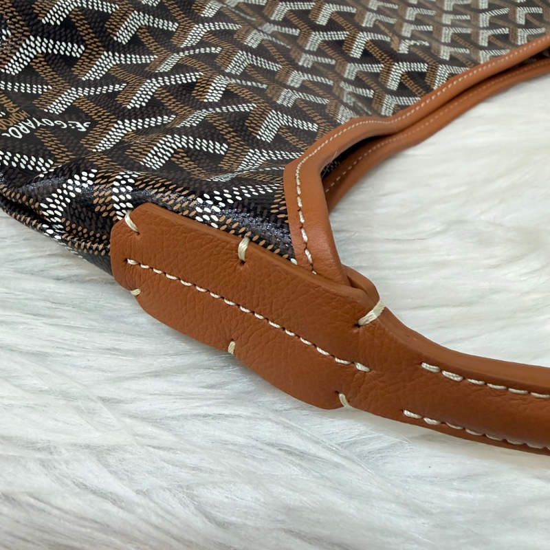 GOYARD Boheme Hobo肩背包 子母包 黑棕 經典款-15