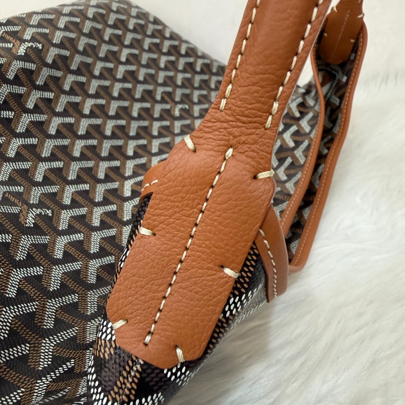 GOYARD Boheme Hobo肩背包 子母包 黑棕 經典款-16