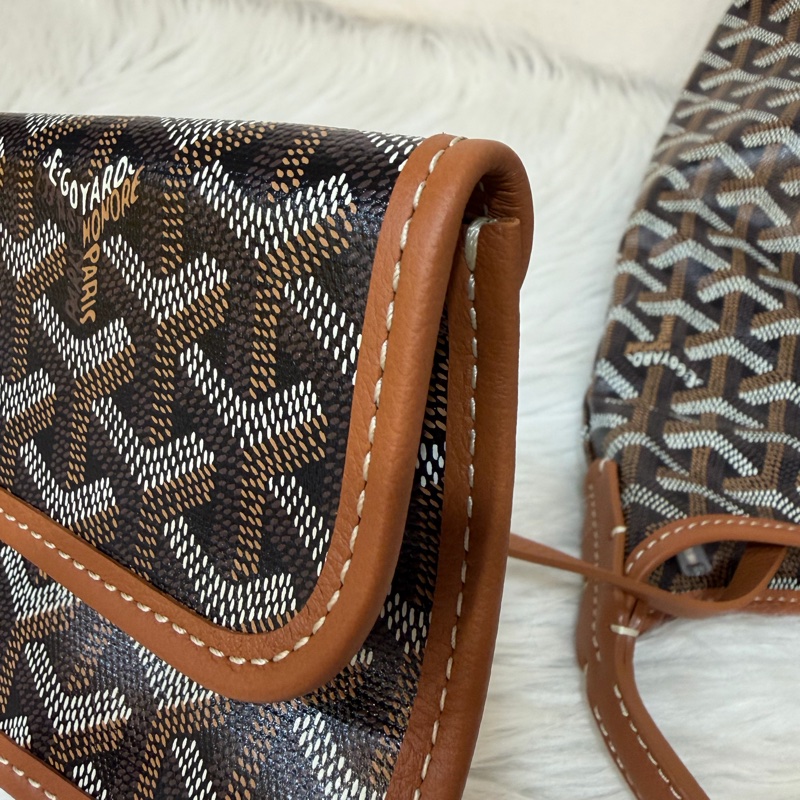 GOYARD Boheme Hobo肩背包 子母包 黑棕 經典款-44