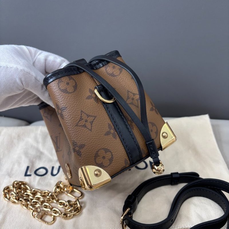 近新品 路易威登/Louis Vuitton 老花Noe Purse燒麥水桶包 芯片款-3