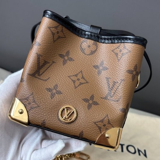 近新品 路易威登/Louis Vuitton 老花Noe Purse燒麥水桶包 芯片款-6
