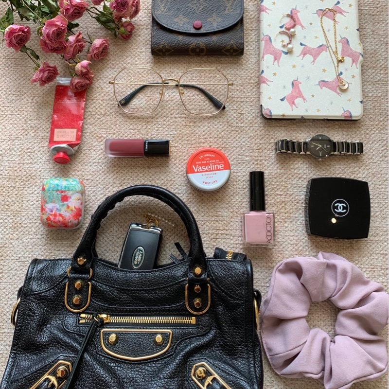 balenciaga 巴黎世家 黑金mini機車包 24cm 配件肩帶 （無鏡子）。-5