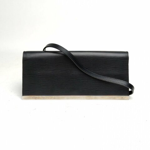 LOUIS VUITTON 黑色EPI水波紋牛皮2012單肩包肩背包