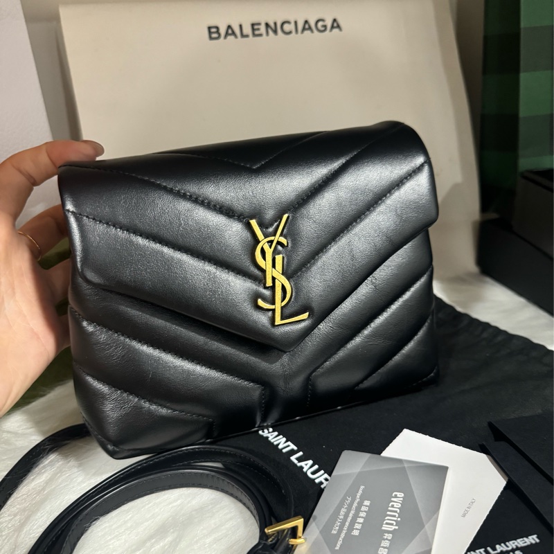 Ysl loulou 方胖子 黑金 小號-1