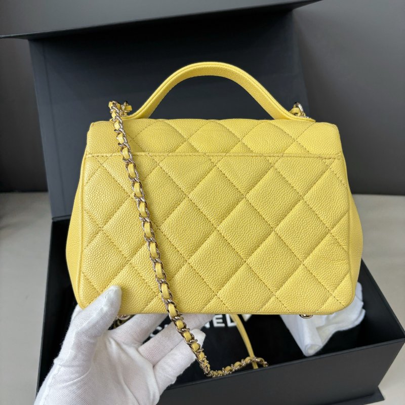 近新品 香奈兒/Chanel 小雞黃荔枝皮Affinity小號郵差包-1