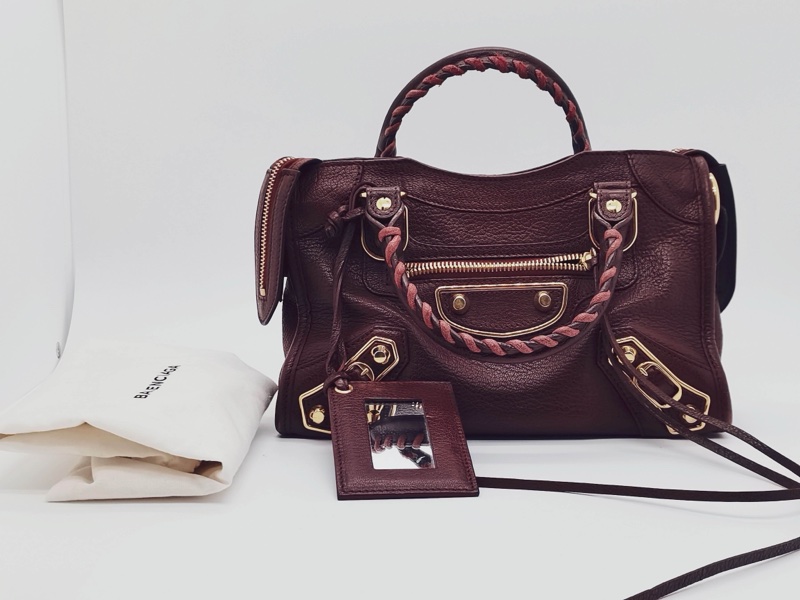巴黎世家/Balenciaga 巴黎世家 機車金扣鉚釘流蘇包小號|95新-0