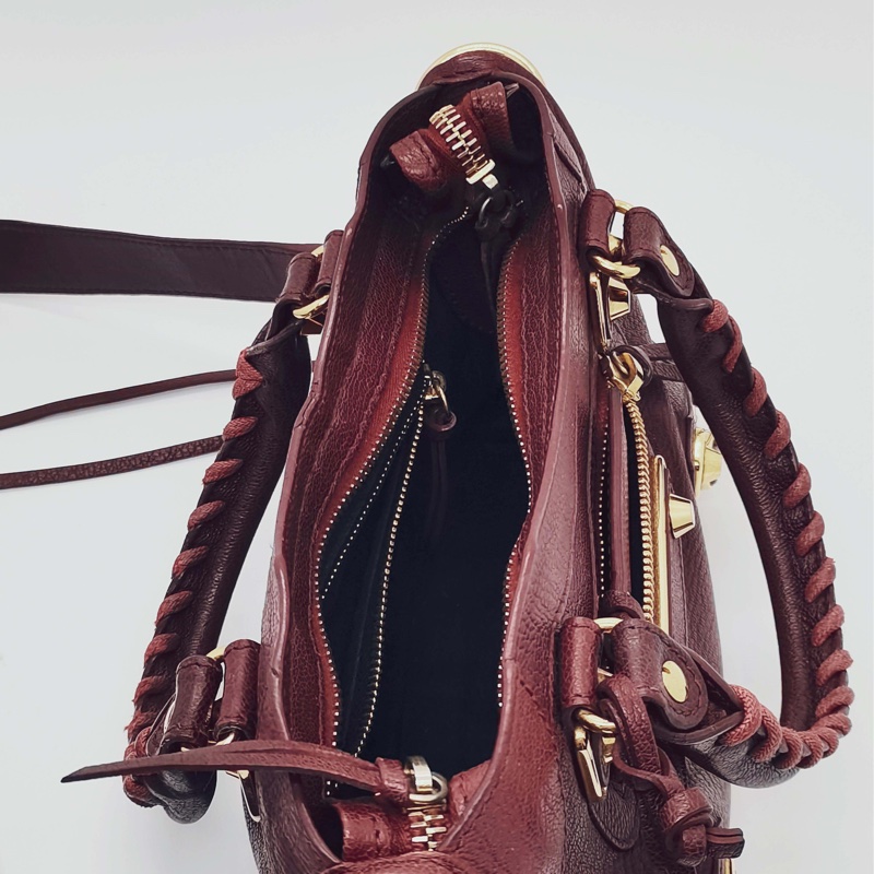 巴黎世家/Balenciaga 巴黎世家 機車金扣鉚釘流蘇包小號|95新-2